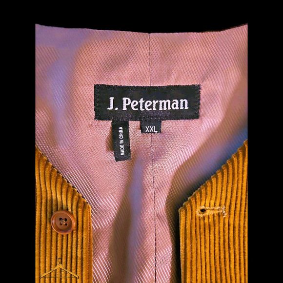 J. Peterman Corduroy Vest - XXL, Caramel, Italian Fabric, NWOT - Picture 5 of 7